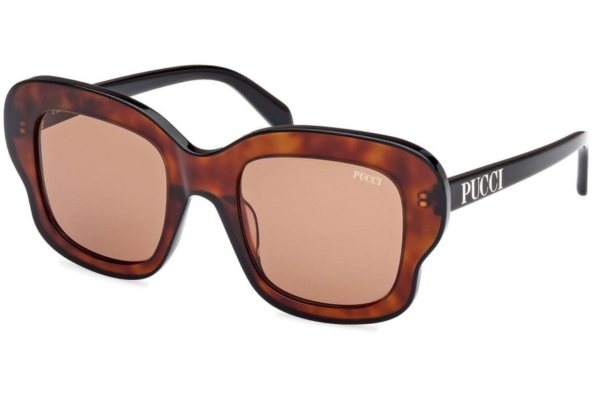 Sonnenbrille Emilio Pucci EP0220 56E Quadratisch Havanna