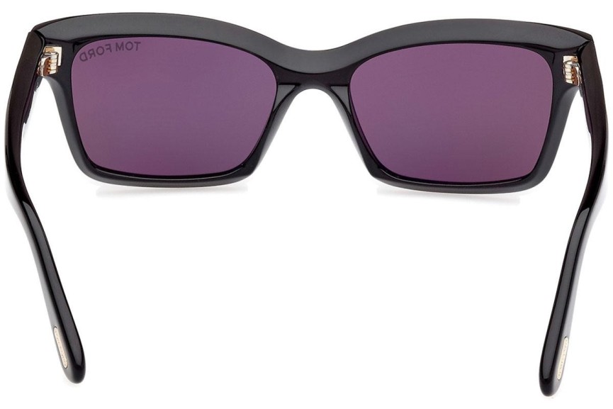 Sonnenbrille Tom Ford Mikel FT1085 01A Quadratisch Schwarz