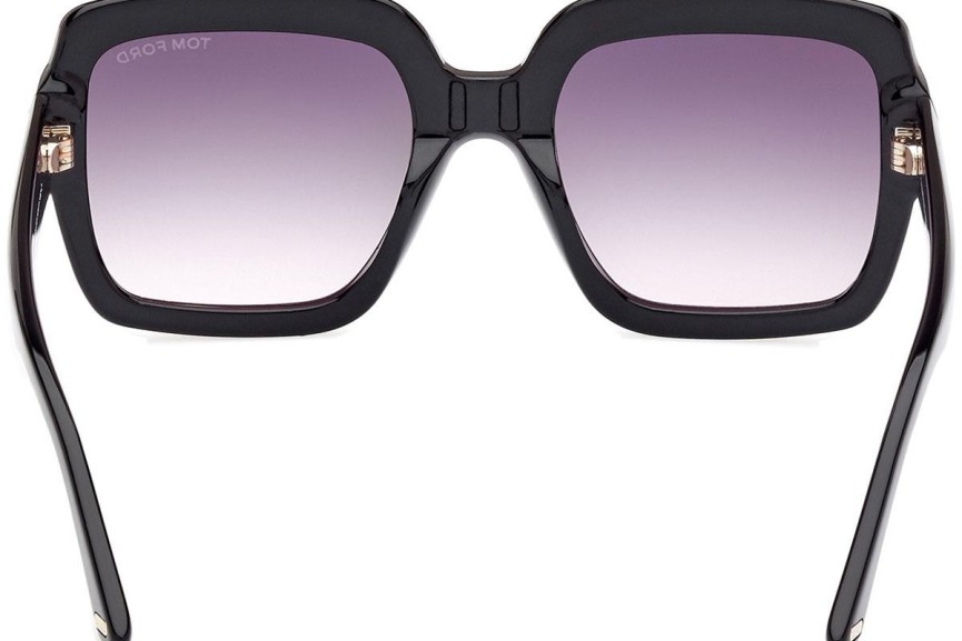 Sonnenbrille Tom Ford Kaya FT1082 01B Quadratisch Schwarz