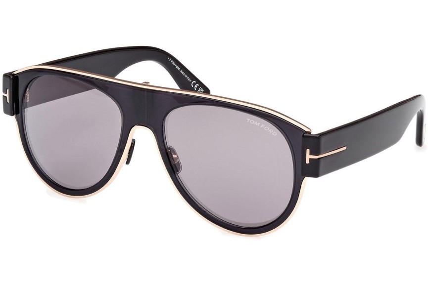 Sunglasses Tom Ford Lyle-02 FT1074 01C Pilot Schwarz