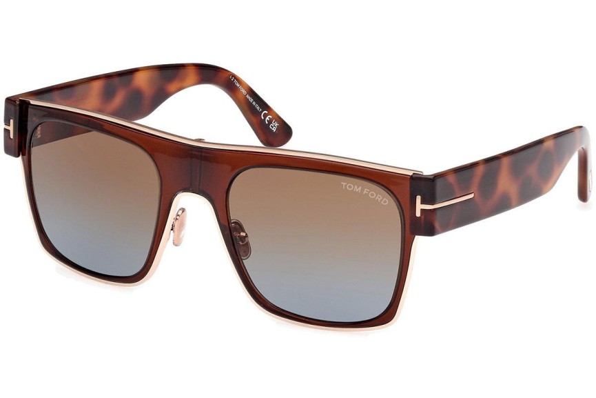 Sonnenbrille Tom Ford Edwin FT1073 48F Quadratisch Braun