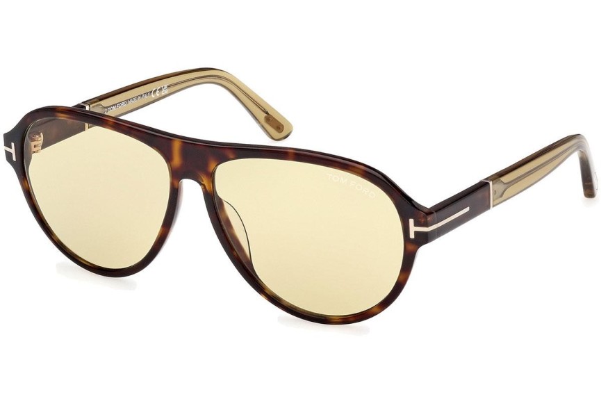 Sonnenbrille Tom Ford Quincy FT1080 52N Pilot Havanna