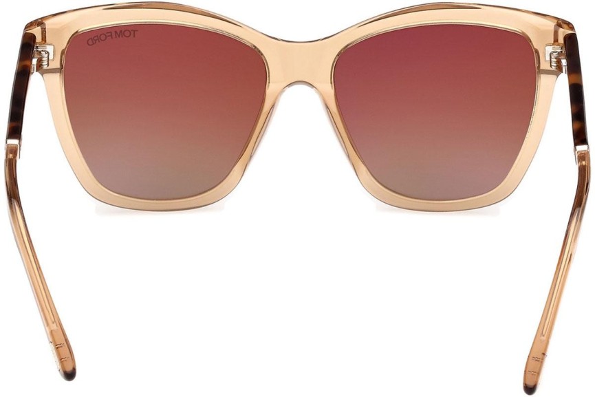 Sonnenbrille Tom Ford Lucia FT1087 45F Quadratisch Braun