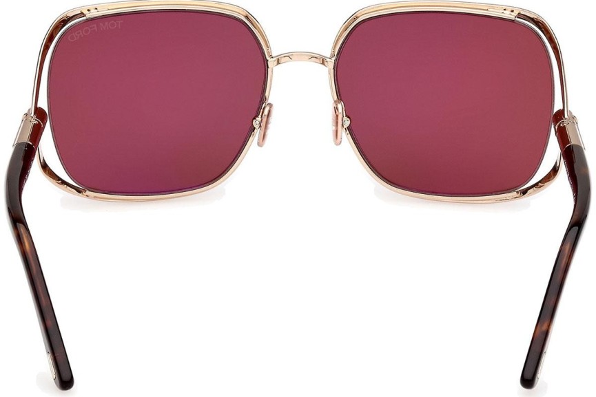 Sonnenbrille Tom Ford Goldie FT1092 28U Quadratisch Gold