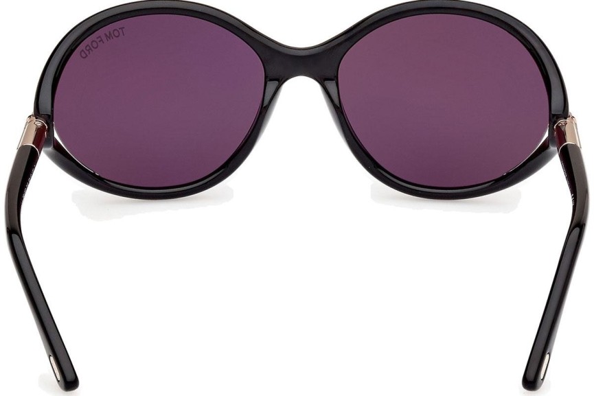 Sunglasses Tom Ford Melody FT1090 01A Rund Schwarz