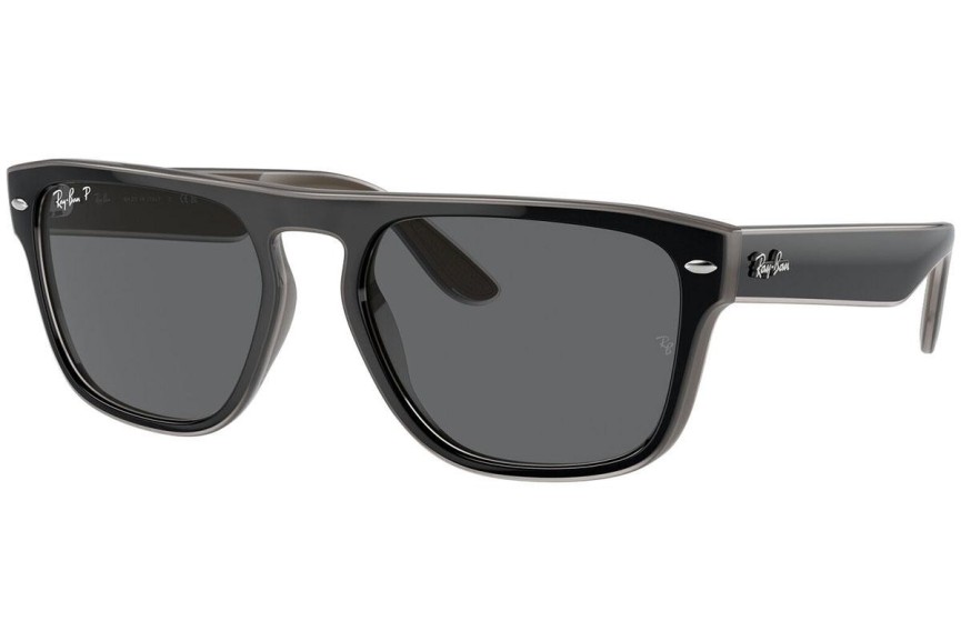 Sonnenbrille Ray-Ban RB4407 673381 Polarized Quadratisch Schwarz