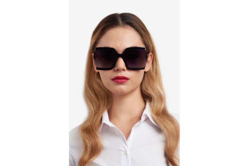 Sonnenbrille Carolina Herrera HER0216/G/S 2M2/9O Quadratisch Schwarz