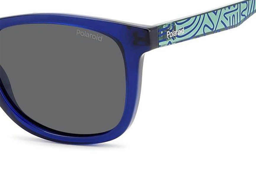 Sonnenbrille Polaroid Junior PLD8060/S PJP/M9 Polarized Rechteck Blau