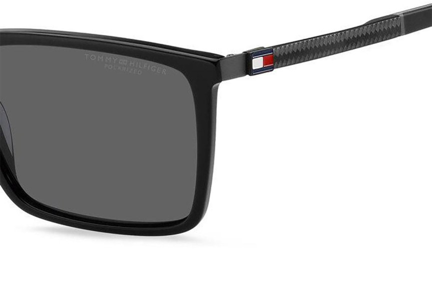 Sonnenbrille Tommy Hilfiger TH2077/S 807/M9 Polarized Rechteck Schwarz