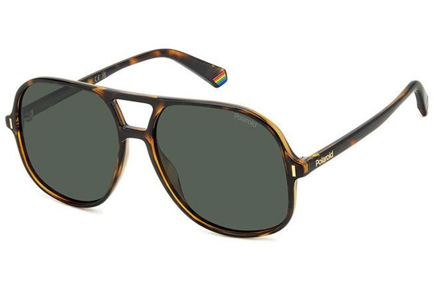 Sonnenbrille Polaroid PLD6217/S 086/UC Polarized Quadratisch Havanna