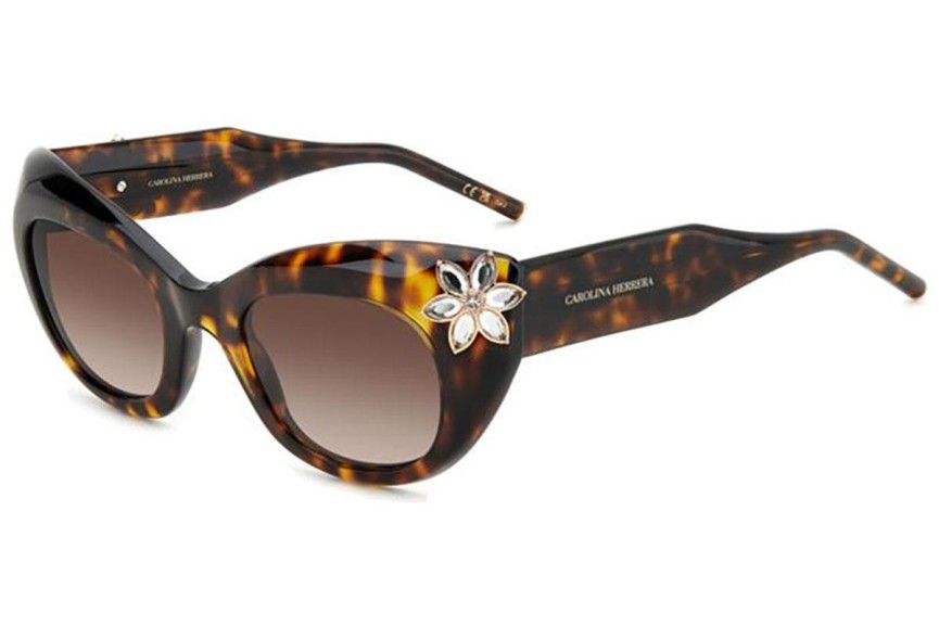 Sonnenbrille Carolina Herrera HER0215/S 086/HA Cat Eye Havanna