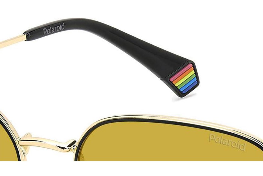 Sonnenbrille Polaroid PLD6214/S/X DYG/MU Polarized Rechteck Gold