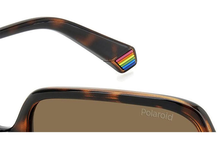 Sonnenbrille Polaroid PLD6219/S 086/SP Polarized Quadratisch Havanna