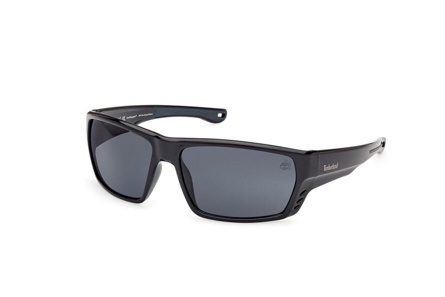 Sonnenbrille Timberland TB00002 01D Polarized Rechteck Schwarz