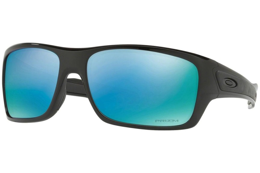 Sonnenbrille Oakley Turbine OO9263-14 PRIZM Polarized Rechteck Schwarz