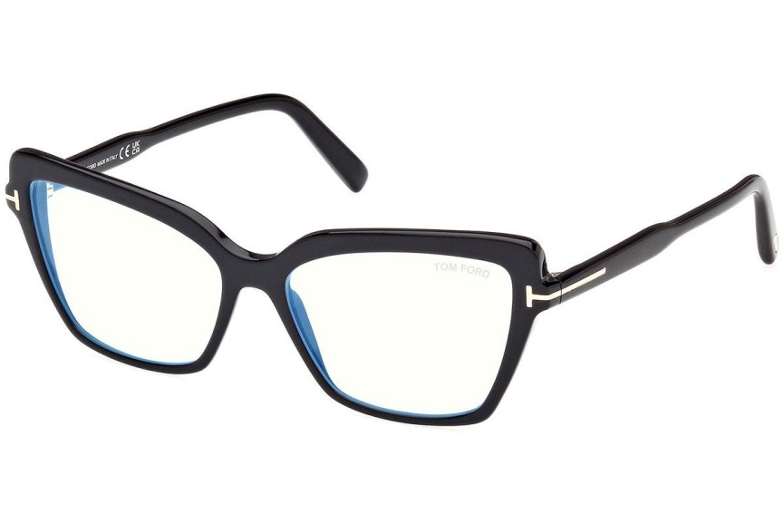 Glasses Tom Ford FT5948-B 001 Cat Eye Schwarz