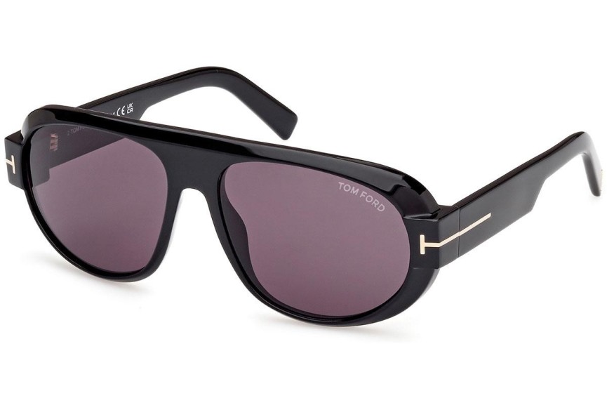 Sunglasses Tom Ford FT1102 01A Pilot Schwarz