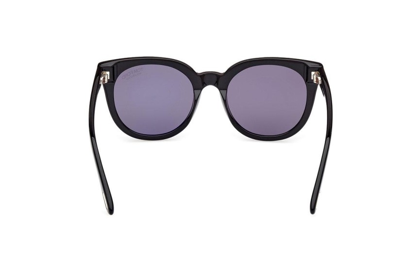 Sonnenbrille Tom Ford FT1109 01D Polarized Rund Schwarz