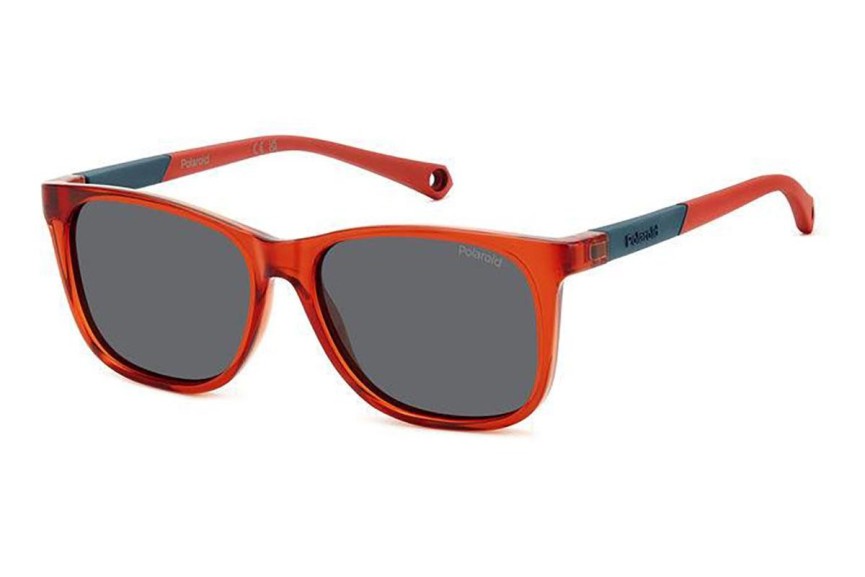 Sunglasses Polaroid Junior PLD8058/S C9A/M9 Polarized Rechteck Rot