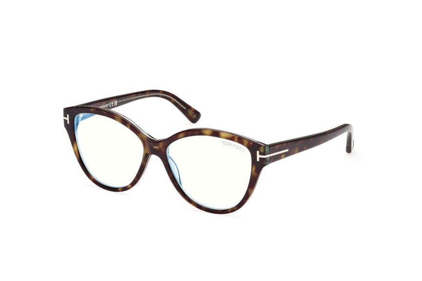 Brillen Tom Ford FT5954-B 055 Cat Eye Havanna