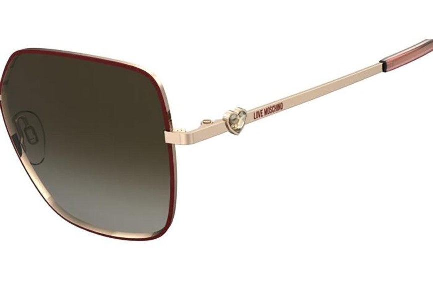 Sonnenbrille Love Moschino MOL075/S 6K3/HA Rechteck Rot