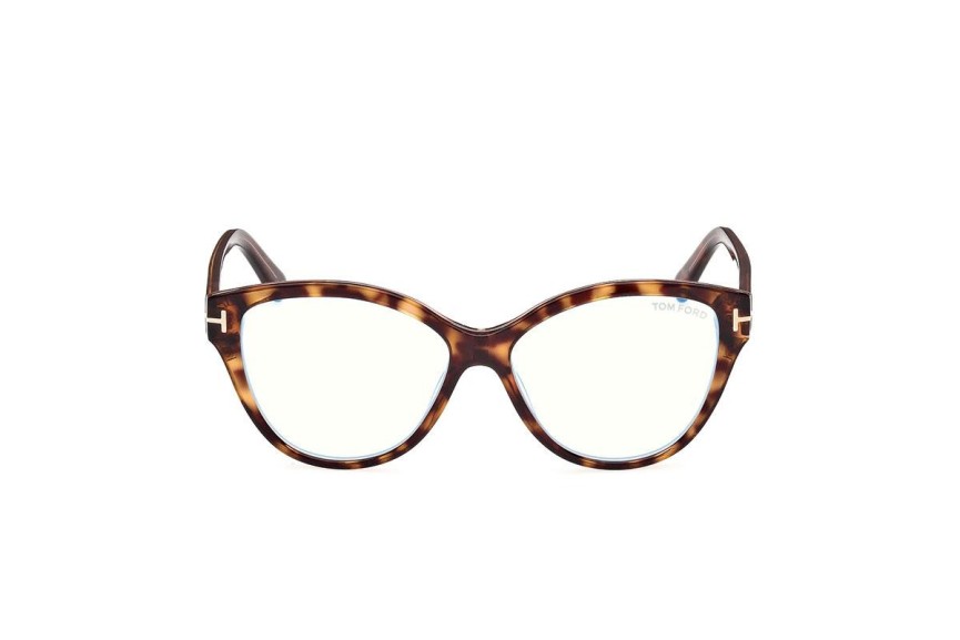 Glasses Tom Ford FT5954-B 056 Cat Eye Havanna