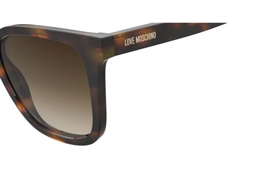 Sunglasses Love Moschino MOL077/S 05L/HA Rechteck Havanna