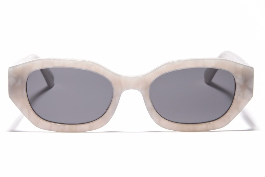 Sonnenbrille Kohe by eyerim Kris Silver Havana Polarized Oval Grau