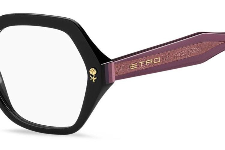 Brillen Etro ETRO0012 HK8 Quadratisch Schwarz