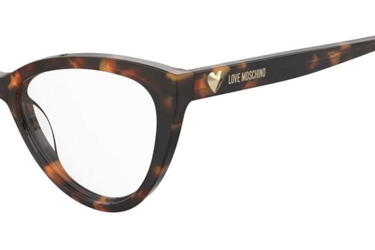 Glasses Love Moschino MOL631 H7P Cat Eye Havanna