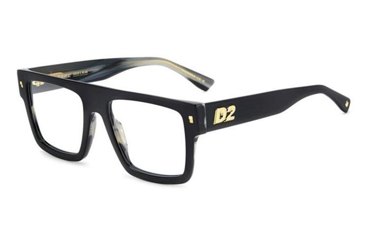 Brillen Dsquared2 D20147 37N Flat Top Schwarz