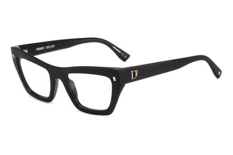 Glasses Dsquared2 D20153 807 Rechteck Schwarz