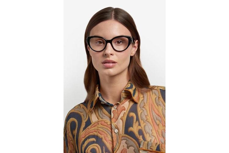 Glasses Etro ETRO0057 807 Cat Eye Schwarz