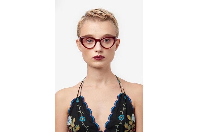 Brillen Etro ETRO0018 2LF Cat Eye Rot