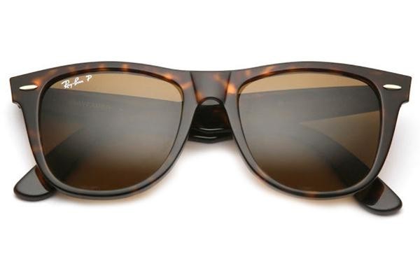 Sonnenbrille Ray-Ban Wayfarer Classic RB2140 902/57 Polarized Quadratisch Havanna