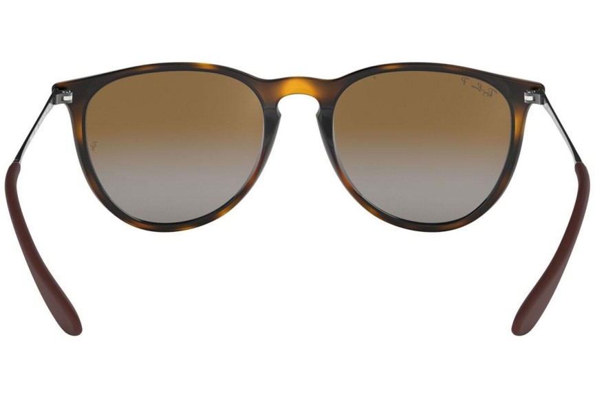 Sonnenbrille Ray-Ban Erika Classic Havana Collection RB4171 710/T5 Polarized Rund Havanna