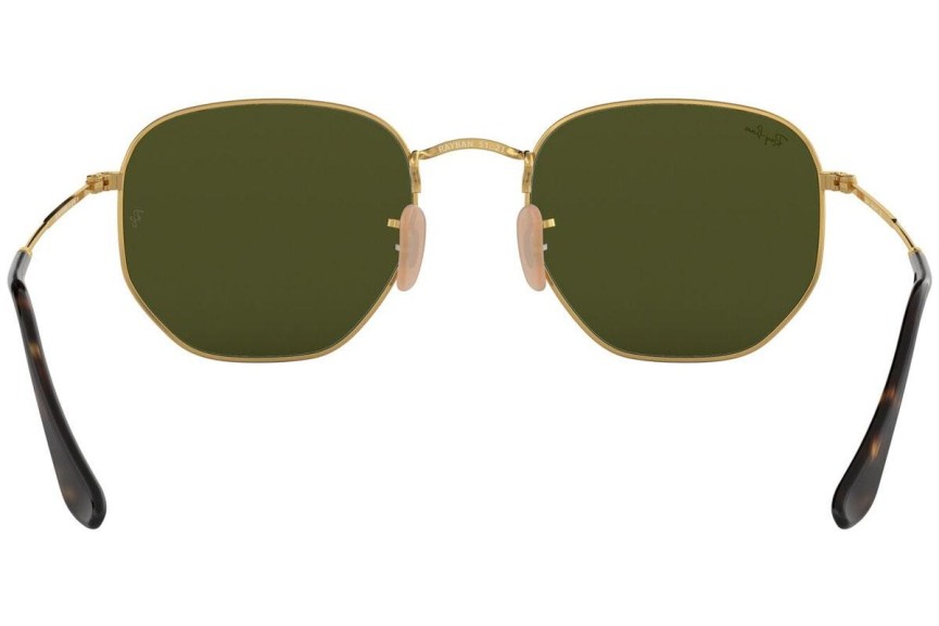 Sonnenbrille Ray-Ban Hexagonal Flat Lenses RB3548N 001/30 Rund Gold