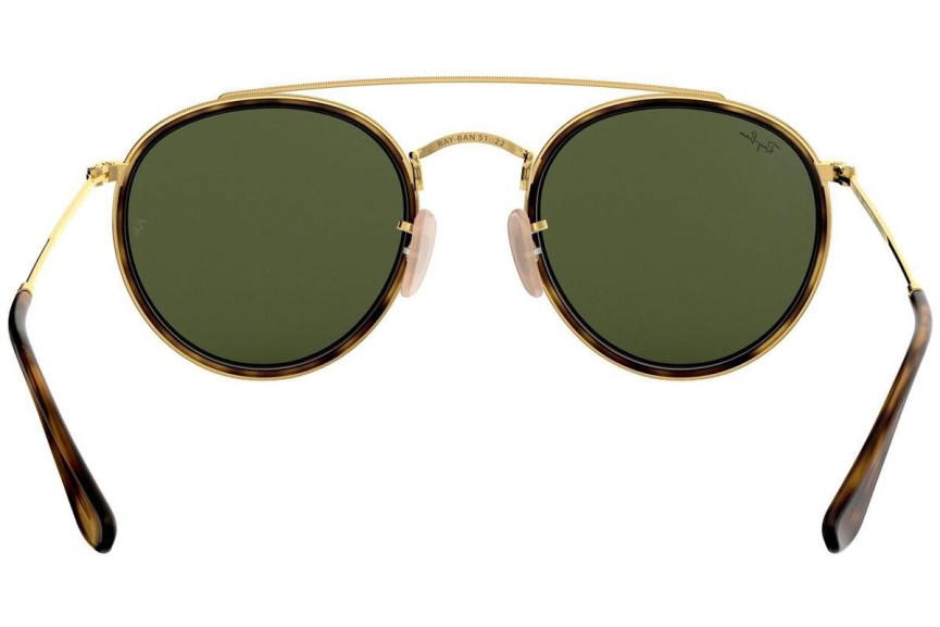 Sonnenbrille Ray-Ban Round Double Bridge RB3647N 001 Rund Havanna