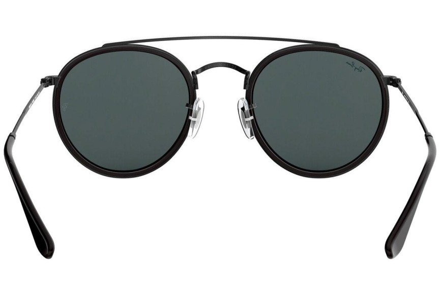 Sonnenbrille Ray-Ban Round Double Bridge RB3647N 002/R5 Rund Schwarz