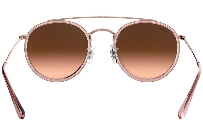 Sonnenbrille Ray-Ban Round Double Bridge RB3647N 9069A5 Rund Rosa