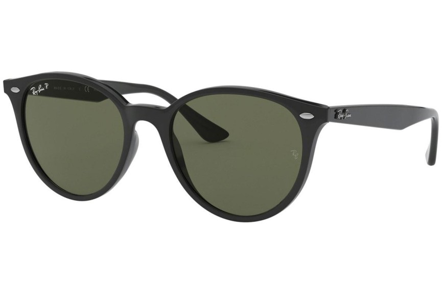 Sonnenbrille Ray-Ban RB4305 601/9A Polarized Rund Schwarz