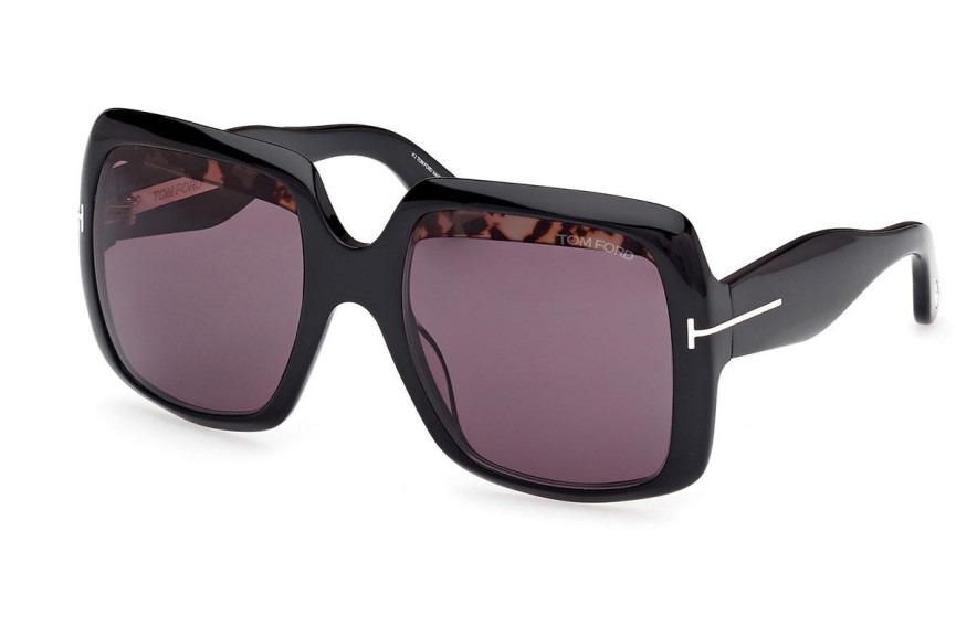 Sonnenbrille Tom Ford Aurora FT1194 01A Quadratisch Schwarz