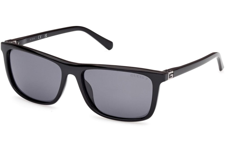 Sonnenbrille Guess GU00169 01D Polarized Quadratisch Schwarz