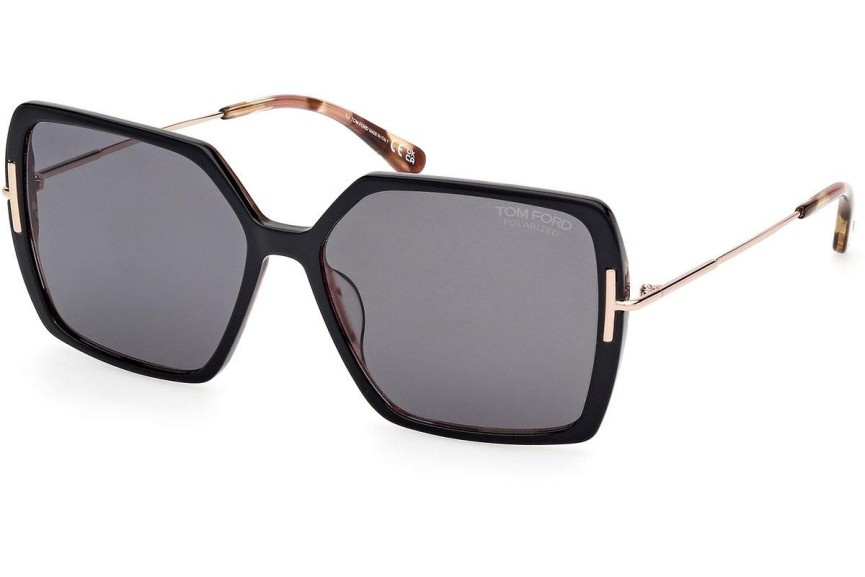 Sonnenbrille Tom Ford FT1039 05D Polarized Quadratisch Schwarz