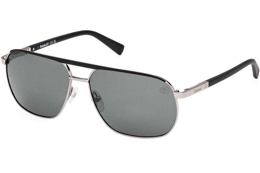 Sonnenbrille Timberland TB00027 08R Polarized Quadratisch Silber