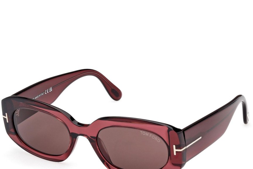 Sonnenbrille Tom Ford Cielle FT1187 69E Oval Rot