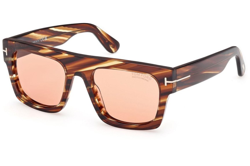 Sunglasses Tom Ford Fausto FT0711 53E Flat Top Havanna