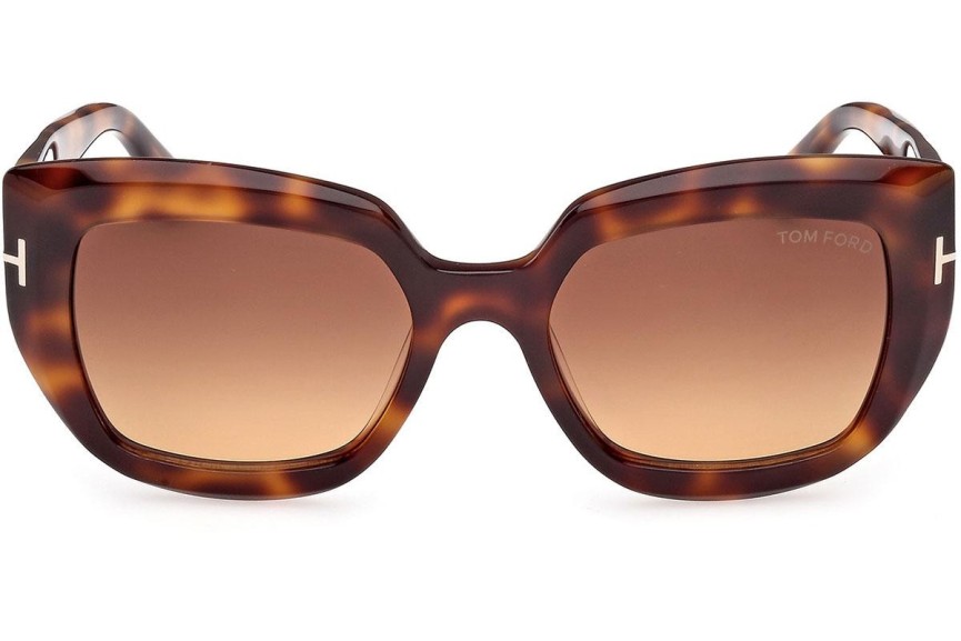 Sonnenbrille Tom Ford Saltzman FT1192 53F Cat Eye Havanna