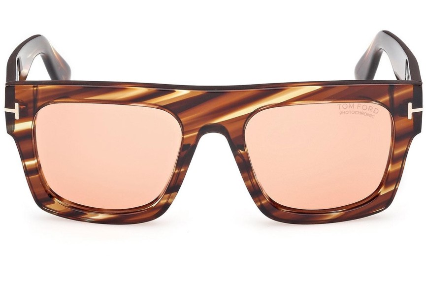 Sunglasses Tom Ford Fausto FT0711 53E Flat Top Havanna