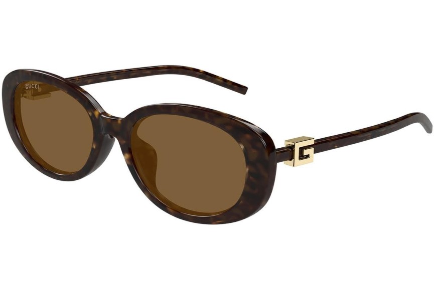 Sonnenbrille Gucci GG1684SA 004 Oval Havanna